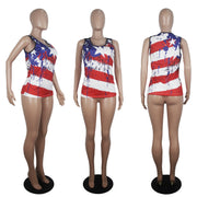 National flag print vest