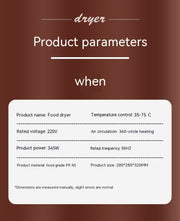 Household Fruit Dehydrator Small Food stuff Dryer