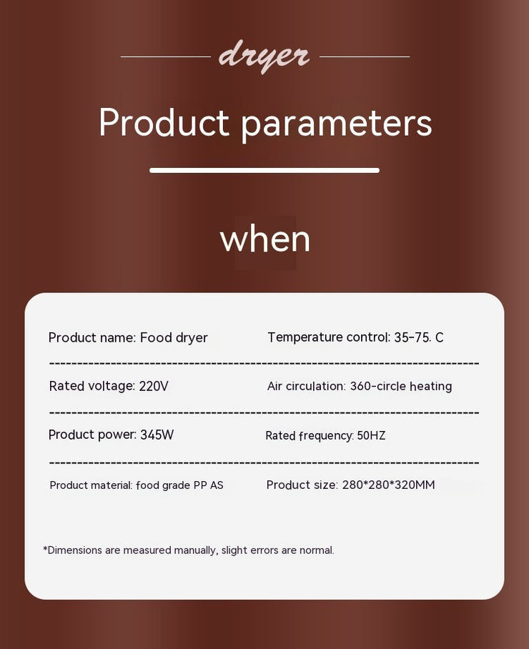 Household Fruit Dehydrator Small Food stuff Dryer