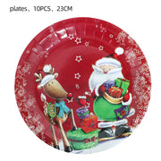 Christmas Theme Tableware Supplies Christmas Paper Plates Cups Holiday