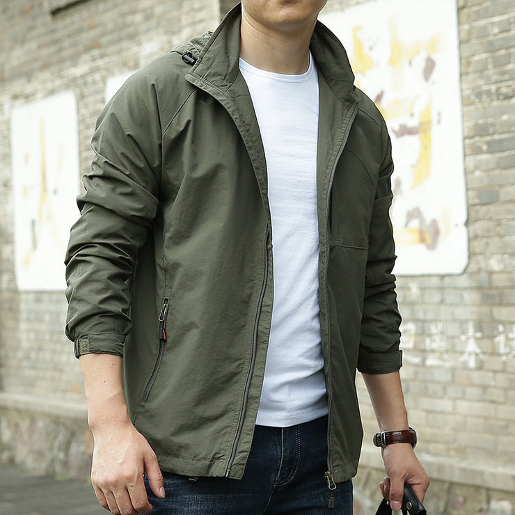 Men's Fashion Solid Color Single Outdoor Jacket