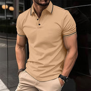 Men's Lapel Short Sleeve Polo Shirt Summer Sports Casual Tops
