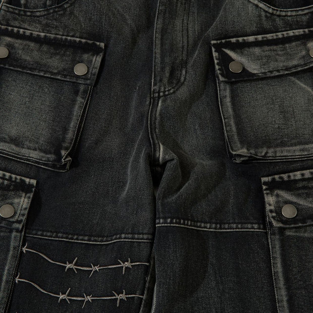 Maychao Special-interest Design Embroidery Heavy-duty Trousers