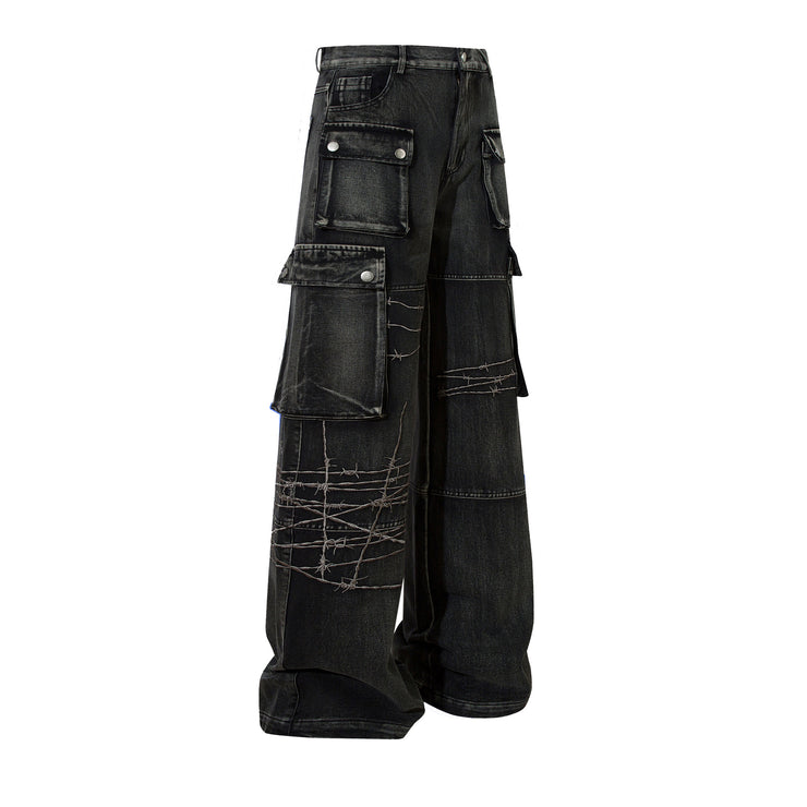 Maychao Special-interest Design Embroidery Heavy-duty Trousers