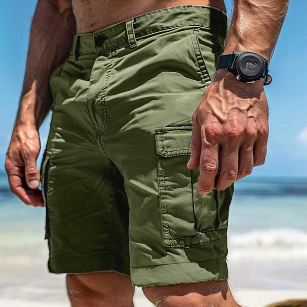Men's Cargo Shorts Summer Multi Pocket Button