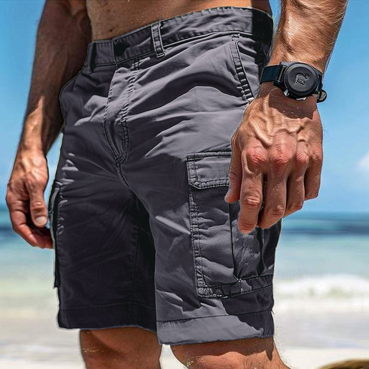 Men's Cargo Shorts Summer Multi Pocket Button