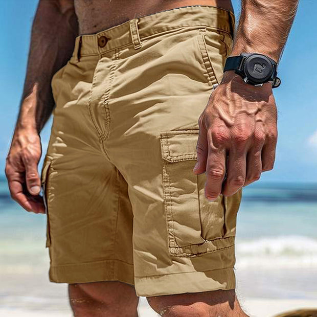 Men's Cargo Shorts Summer Multi Pocket Button