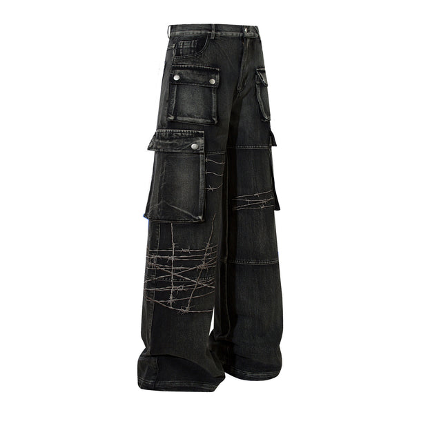 Maychao Special-interest Design Embroidery Heavy-duty Trousers