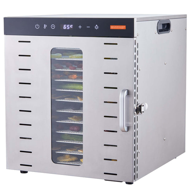 VEVOR Food Dehydrator Machine, 10 Stainless Steel Trays, 1000W Electric Food Dryer With Digital Adjustable Time