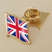 Flag Crystal Epoxy Badge Brooch