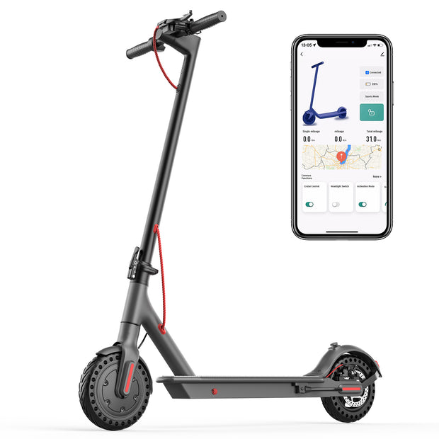 ASKGO Electric Scooter For Adults, 350W Motor, 21Miles Range, 19 Mph, 8.5in Tires, Folding Commuter E Scooter With Dual Suspension And Braking System