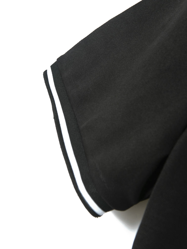 Men's Lapel Short Sleeve Polo Shirt Summer Sports Casual Tops