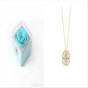 Explosive Style Detachable Deformed Four-leaf Clover Necklace For Women A Multi-wearing Zircon Small Love Short Clavicle Chain