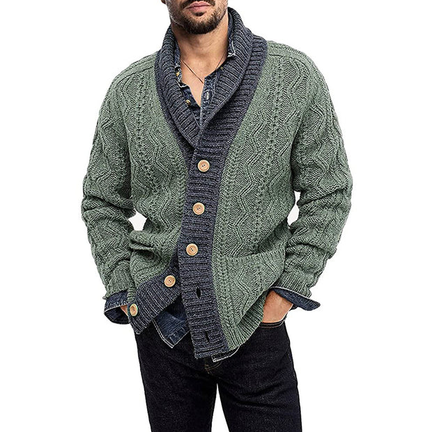 Lapel Knit European And American Amazon Sweater Men