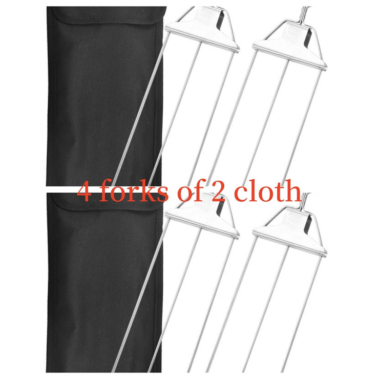 3 Way Forks Stainless Steel Barbecue Grill Fork Household BBQ Non stick