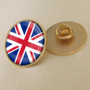 Flag Crystal Epoxy Badge Brooch