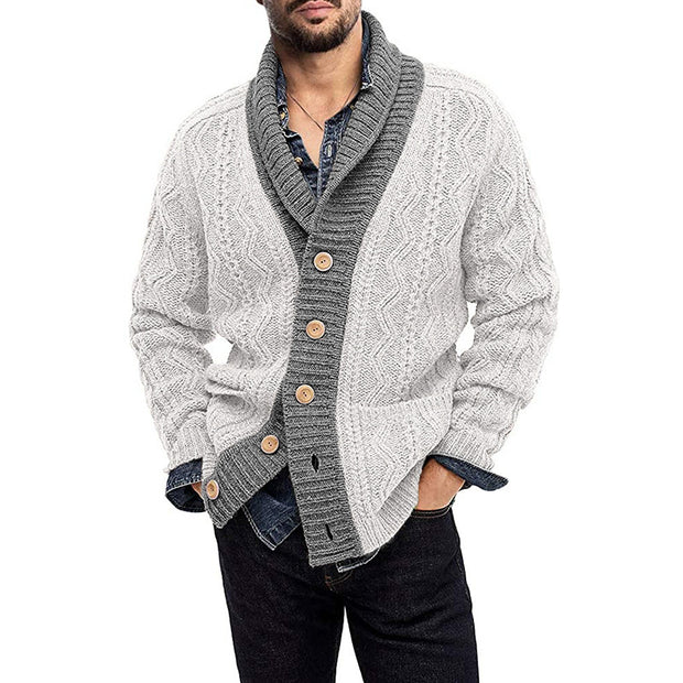 Lapel Knit European And American Amazon Sweater Men
