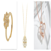 Explosive Style Detachable Deformed Four-leaf Clover Necklace For Women A Multi-wearing Zircon Small Love Short Clavicle Chain