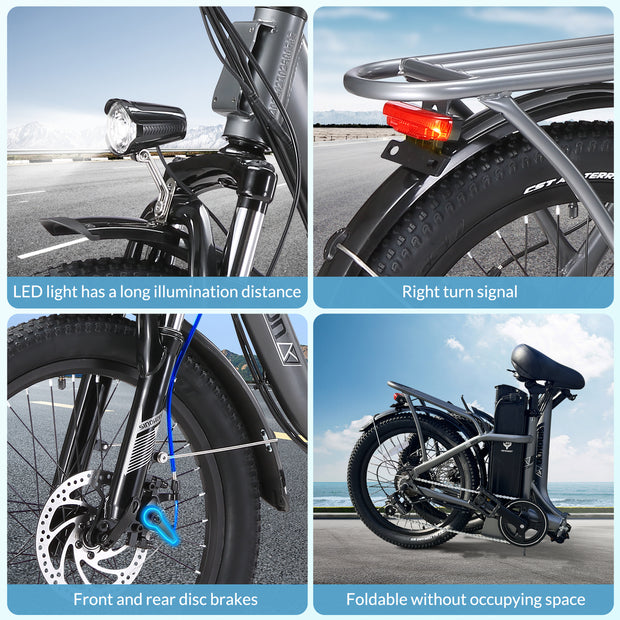 C20Ebike,250W Motor,36V18Ah Battery,20 Inches,Maximum Speed 25KM