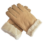 Men's Winter Sheepskin Wool Gloves For Warmth And Wind Protection