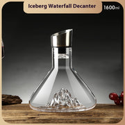 Hot-selling Iceberg Waterfall Wine Decanter Creative Transparent Lead-Free Crystal Glass Wine Dispenser Barware Quick Decanters