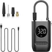 Tire Inflator Portable Air Compressor,Portable Electric Inflator 150PSI Cordless Electric Ball Inflator Rechargeable Bicycle Air  Inflator With Digital LED Display