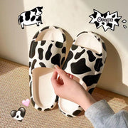 Slippery Slippers Female Summer Wear Pregnant Women Home Indoor Zebra Cow Pattern Beach Thick Bottom Sandals Pvc